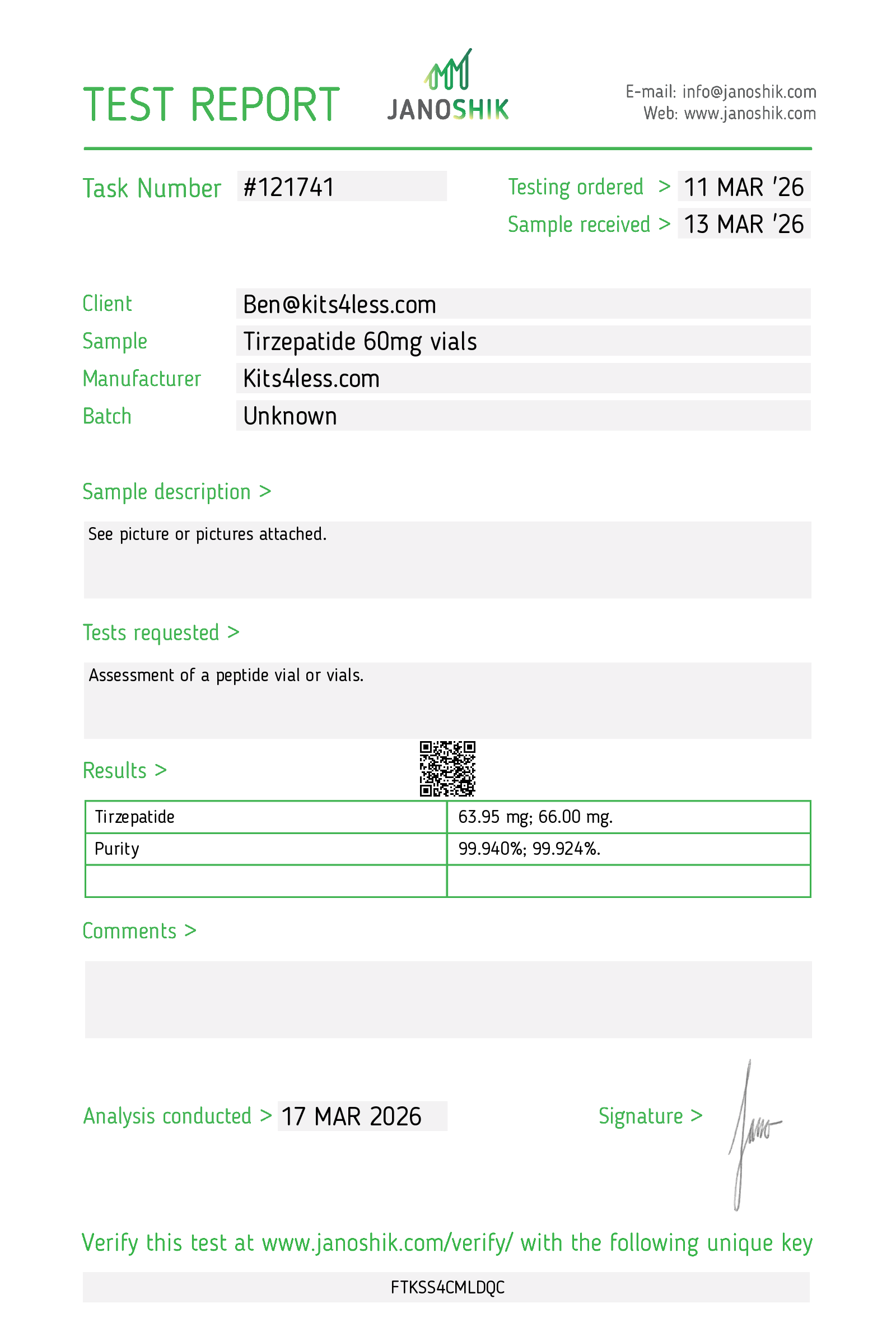 Test Report #121741