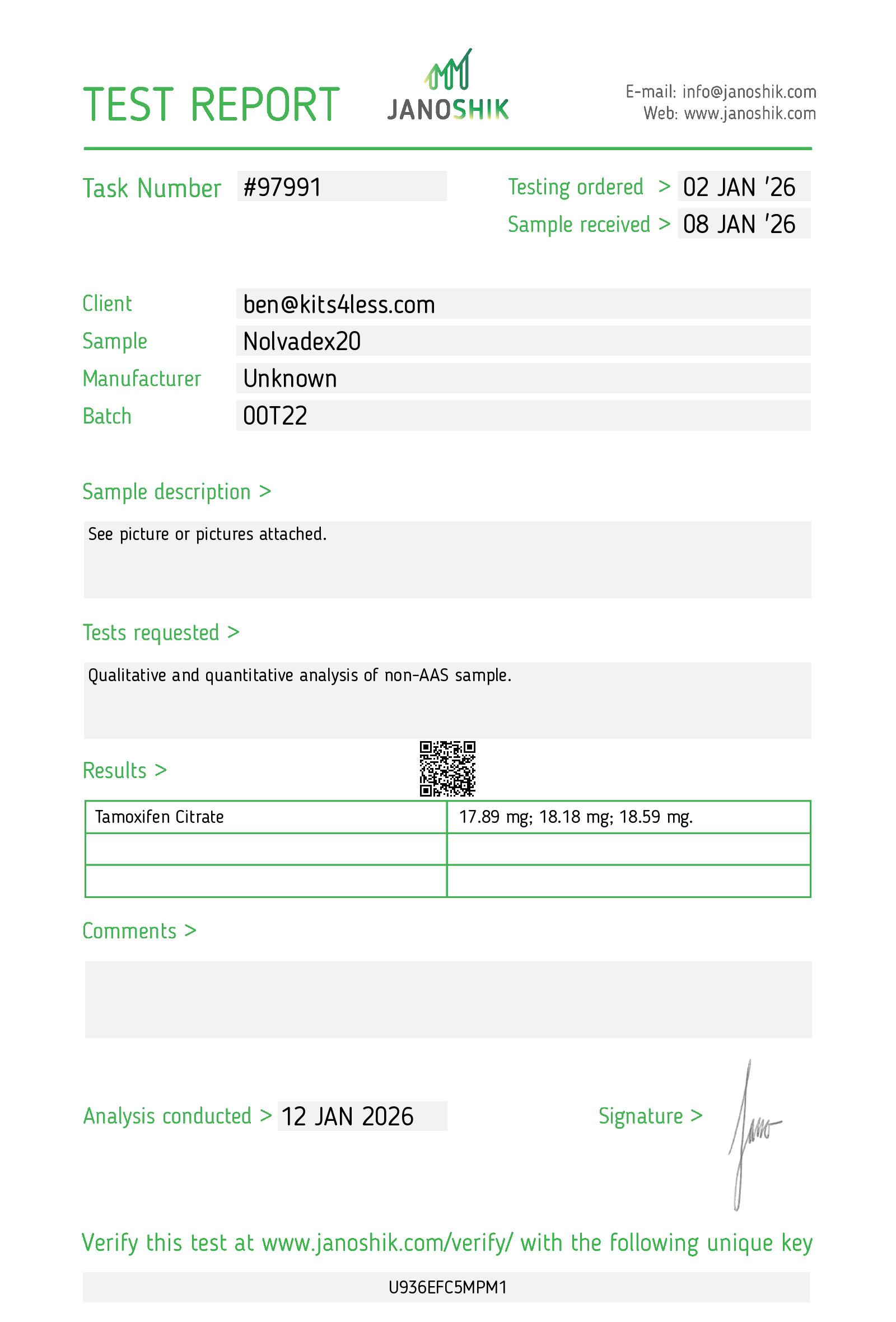 Test Report #97991